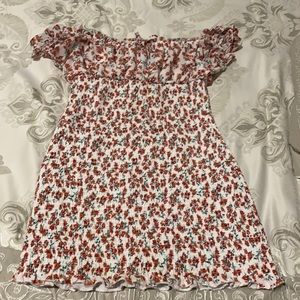 Off the shoulder flower dress